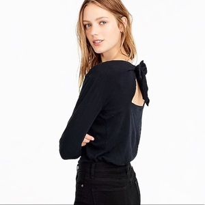 J. Crew Tie-Back T-shirt ~ white ~ XS ~ nwt